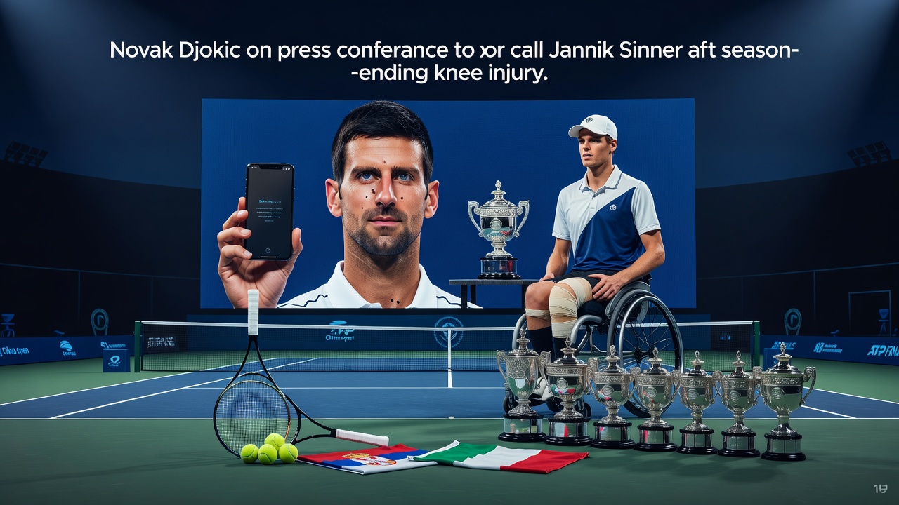 Djokovic promete ligar para Sinner após lesão tirar italiano da temporada