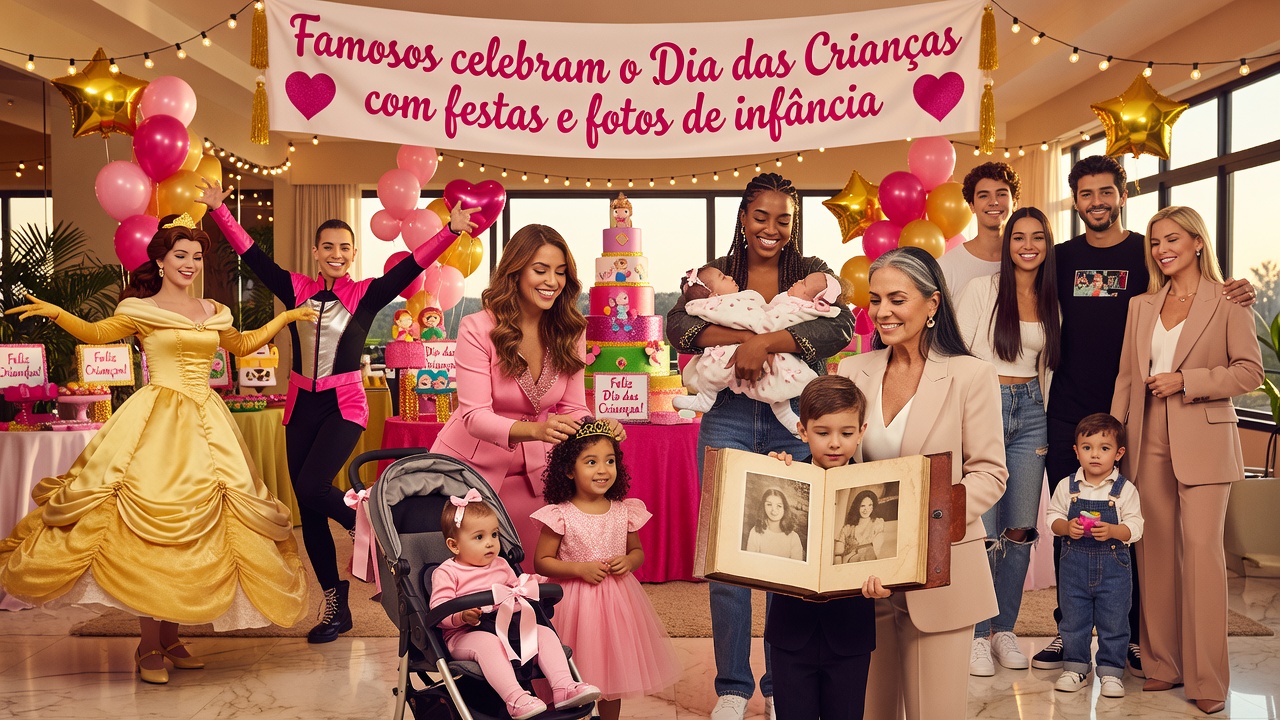 Famosos celebram o Dia das Crianças com festas e fotos de infância