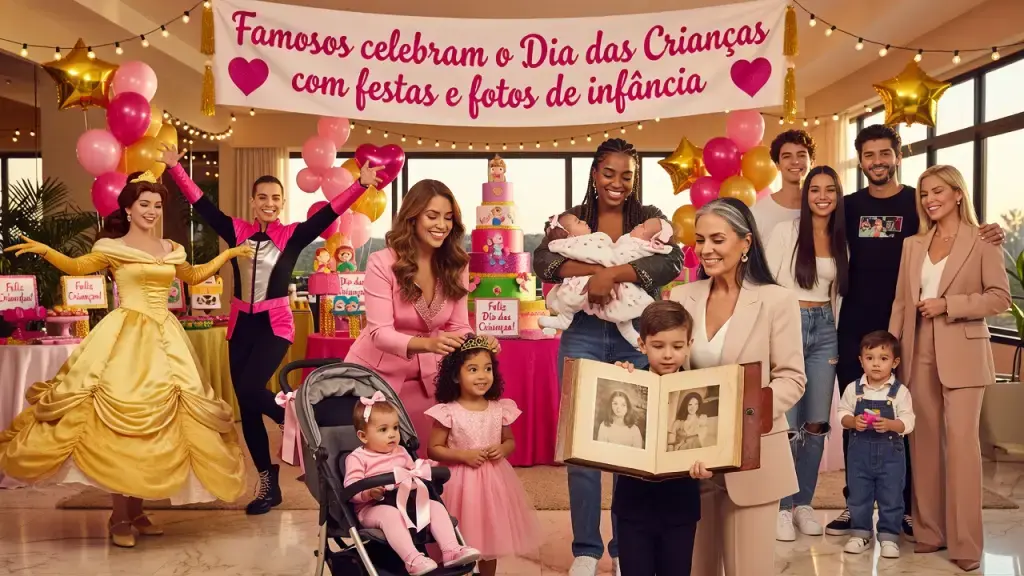 Famosos celebram o Dia das Crianças com festas e fotos de infância